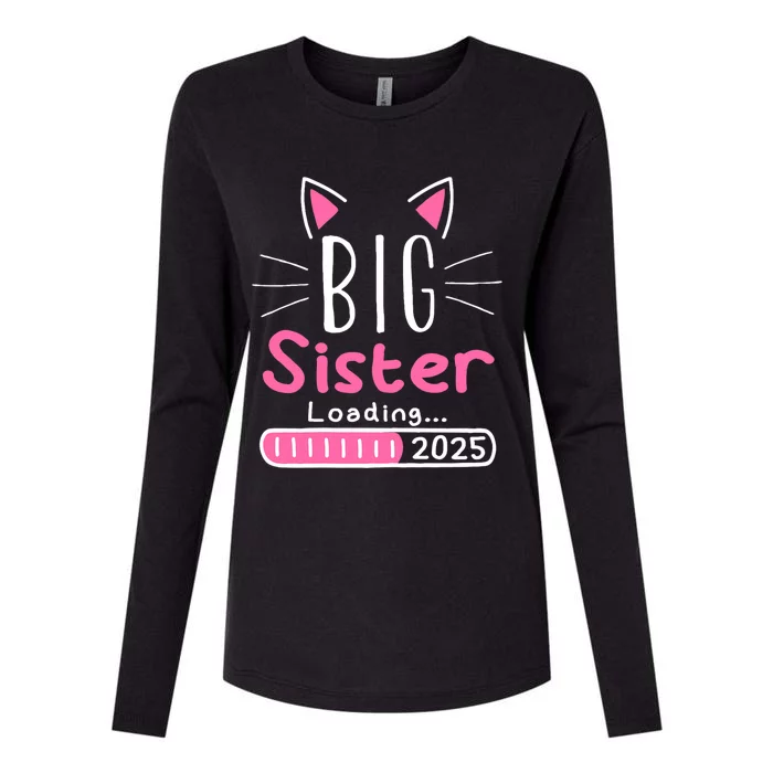 Promoted To Big Sister 2025 Im Going To Be A Big Sister 2025 Womens Cotton Relaxed Long Sleeve T-Shirt