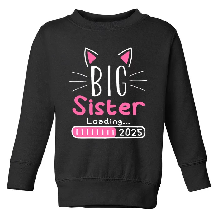 Promoted To Big Sister 2025 Im Going To Be A Big Sister 2025 Toddler Sweatshirt