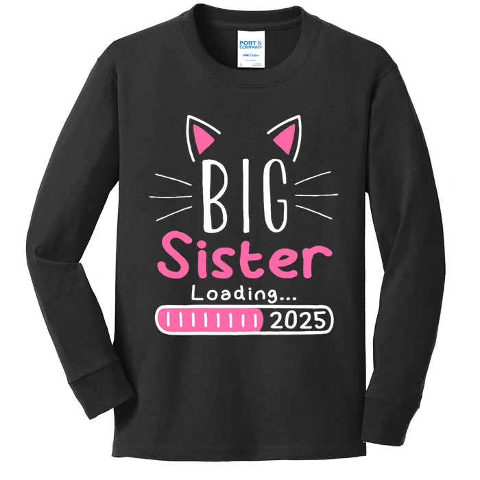 Promoted To Big Sister 2025 Im Going To Be A Big Sister 2025 Kids Long Sleeve Shirt