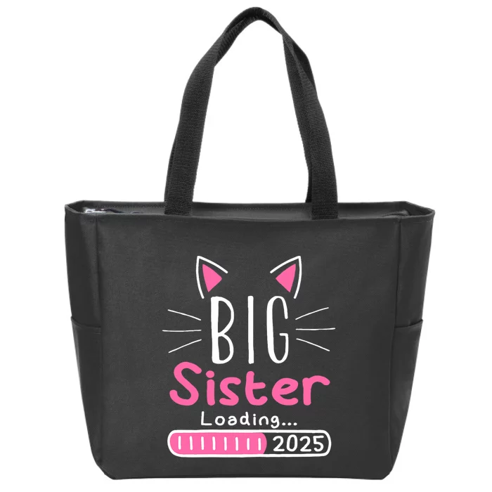 Promoted To Big Sister 2025 Im Going To Be A Big Sister 2025 Zip Tote Bag