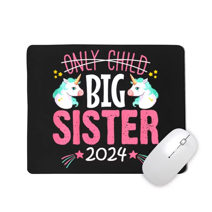 Promoted To Big Sister Est 2024 Unicorn Mousepad