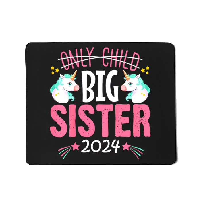 Promoted To Big Sister Est 2024 Unicorn Mousepad