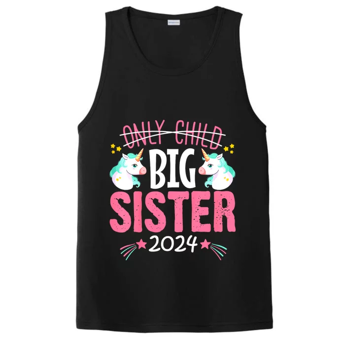 Promoted To Big Sister Est 2024 Unicorn Performance Tank