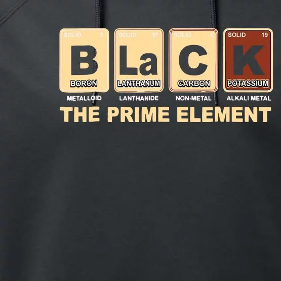 Periodic Table Black The Prime Element Black History Month Performance Fleece Hoodie