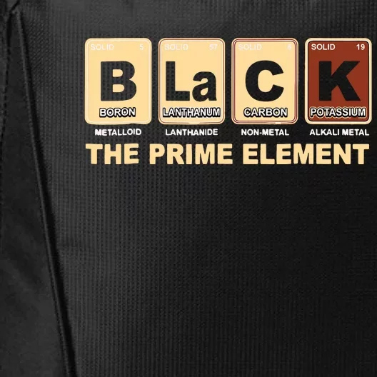 Periodic Table Black The Prime Element Black History Month City Backpack