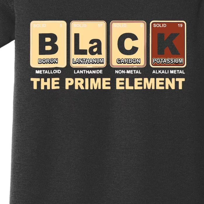 Periodic Table Black The Prime Element Black History Month Baby Bodysuit