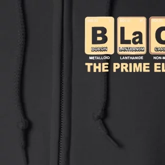 Periodic Table Black The Prime Element Black History Month Full Zip Hoodie