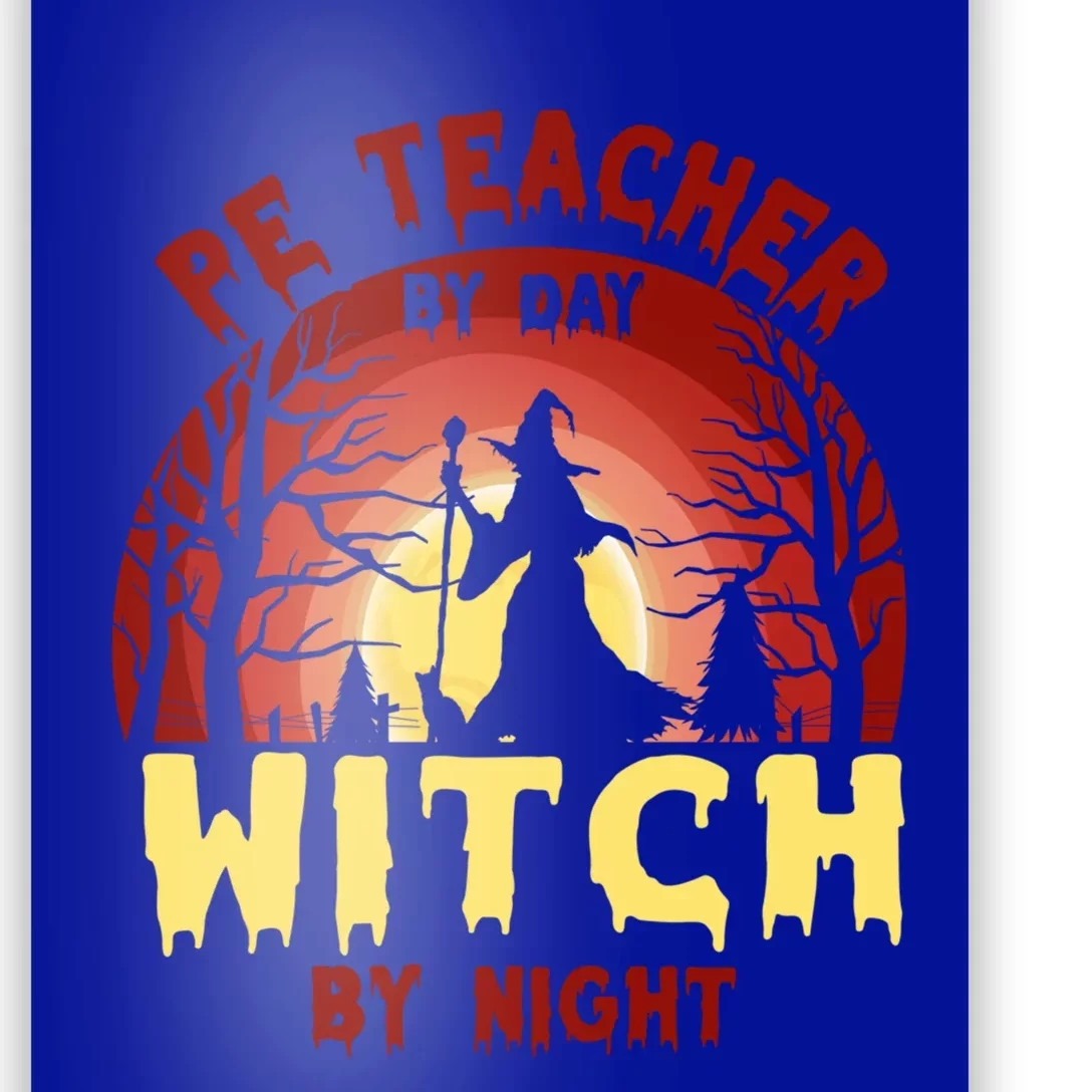 Pe Teacher By Day Witch By Night Funny Halloween Costume Cool Gift Poster