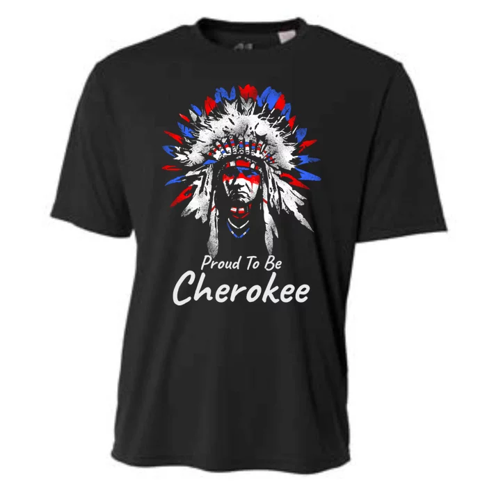 Proud To Be Cherokee Native Indian Funny Gift Cooling Performance Crew T-Shirt