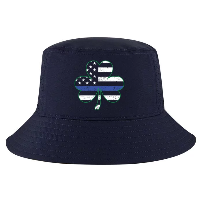 Police Thin Blue Line St Patrick's Day Gift Law Enforcet Gift Cool Comfort Performance Bucket Hat