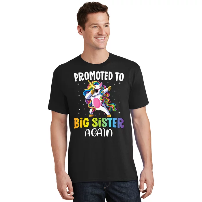 Promoted to Big Sister Again Sister Unicorn T-Shirt