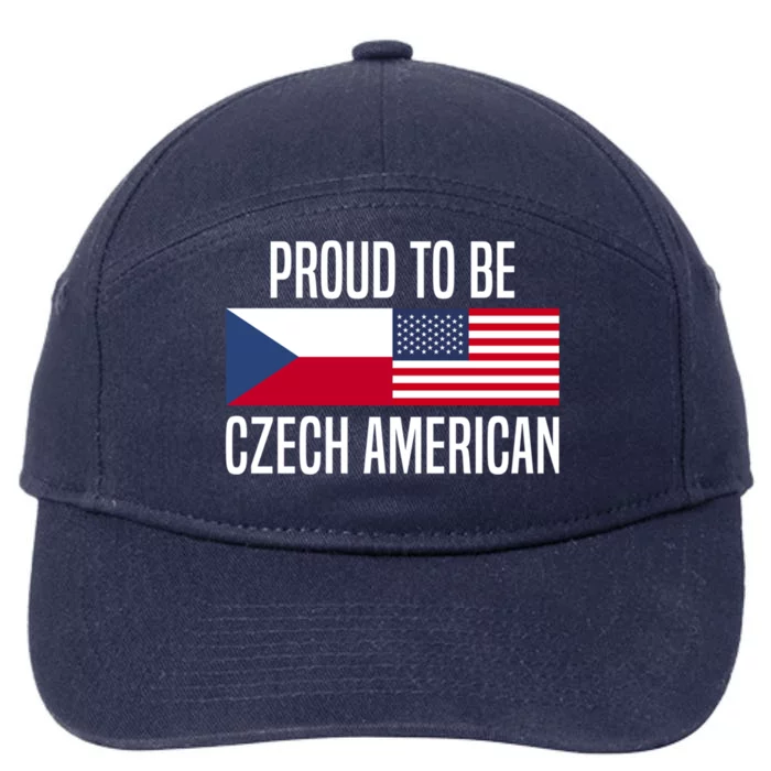 Proud To Be Czech American Gift 7-Panel Snapback Hat