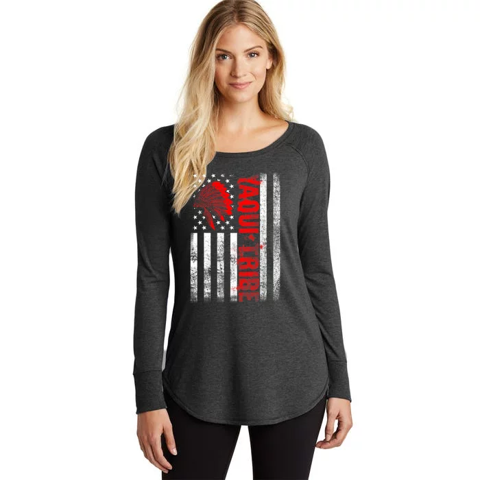 Proud To Be Yaqui Native American Indigenous Pride Indian Women's Perfect Tri Tunic Long Sleeve Shirt