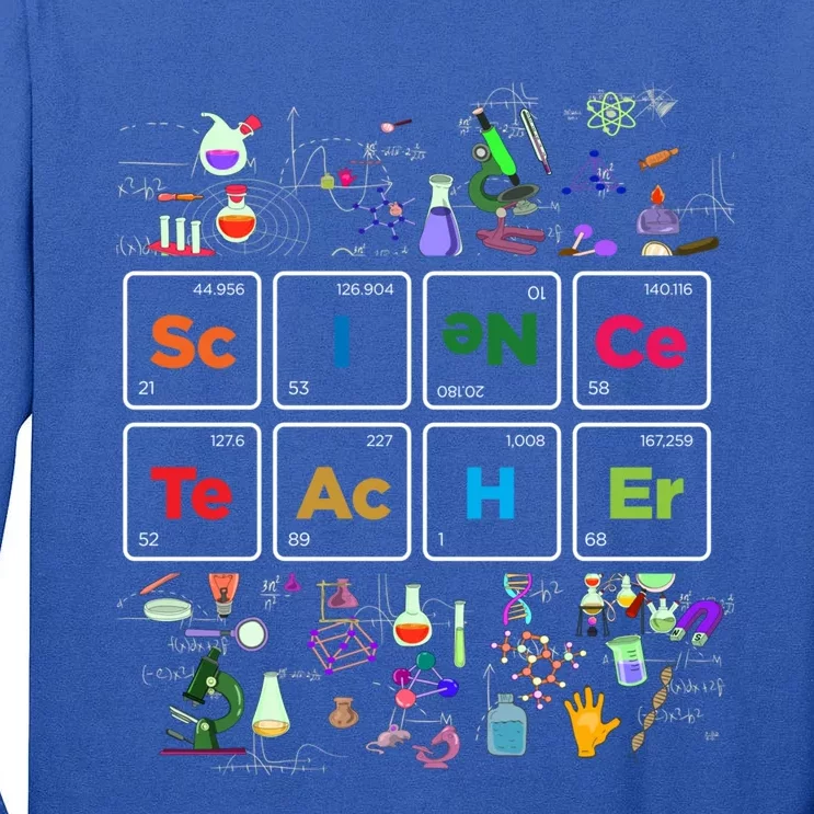 Periodic Table Chemist Nerd Science Teacher Chemistry Sweatshirt Tall Long Sleeve T-Shirt