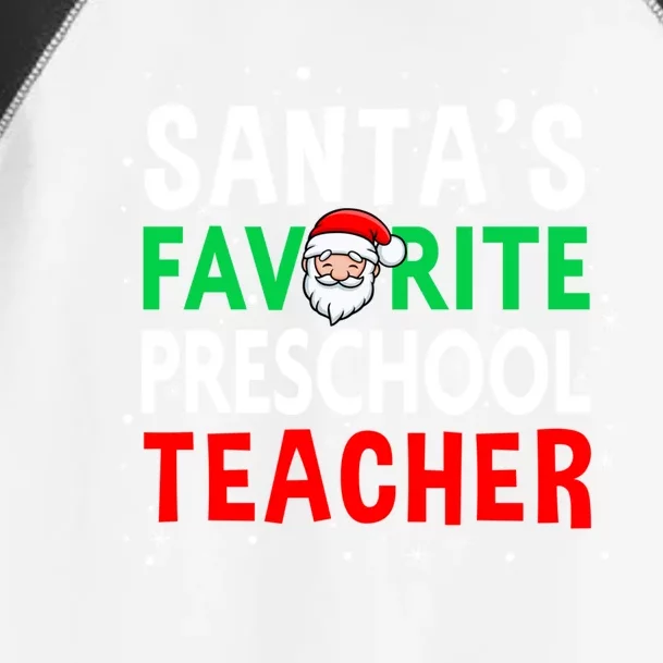 Preschool Teacher Christmas Gift SantaS Favorite Teacher Gift Toddler Fine Jersey T-Shirt