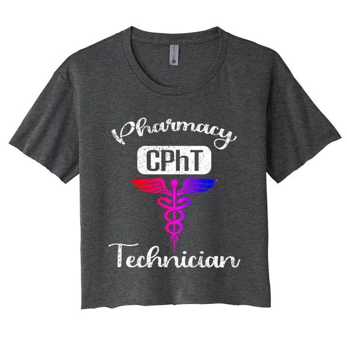 Pharmacy Technician Cpht Tech Pharmacist Gift Women's Crop Top Tee