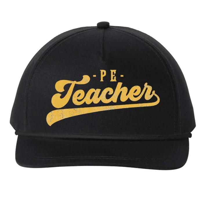 Pe Teacher Cute Vintage Graphic Physical Education Teacher Snapback Five-Panel Rope Hat