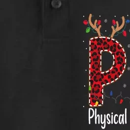 Physical Therapy Christmas santa hat PT Therapist xmas Dry Zone Grid Performance Polo