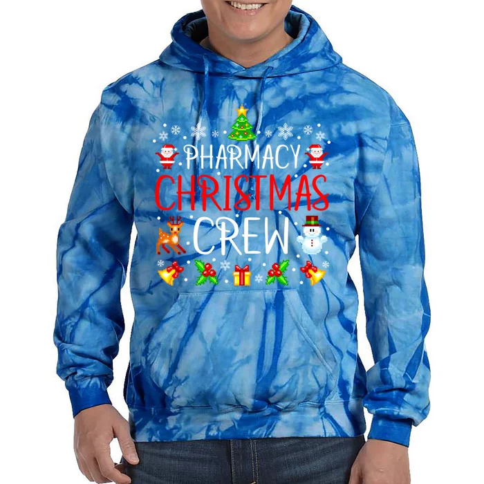 Pharmacy Tech Christmas Crew Matching Xmas Pharmacist Gift Tie Dye Hoodie