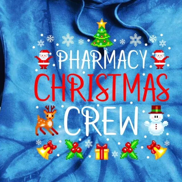 Pharmacy Tech Christmas Crew Matching Xmas Pharmacist Gift Tie Dye Hoodie