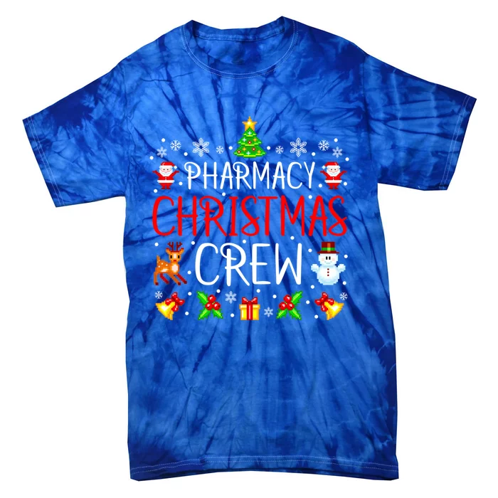 Pharmacy Tech Christmas Crew Matching Xmas Pharmacist Gift Tie-Dye T-Shirt