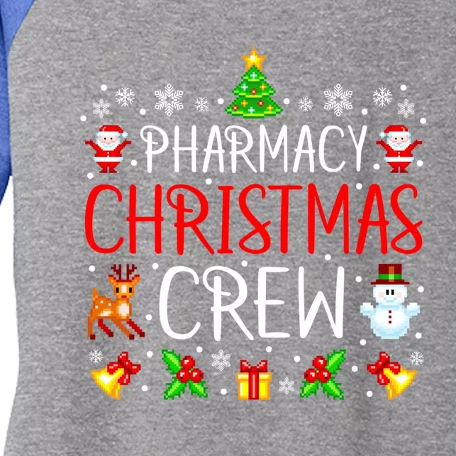 Pharmacy Tech Christmas Crew Matching Xmas Pharmacist Gift Women's Tri-Blend 3/4-Sleeve Raglan Shirt