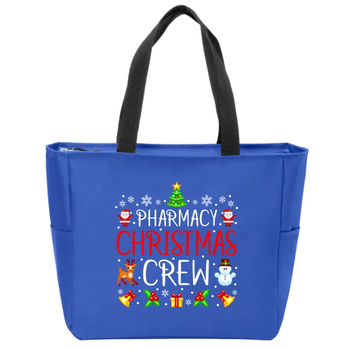 Pharmacy Tech Christmas Crew Matching Xmas Pharmacist Gift Zip Tote Bag