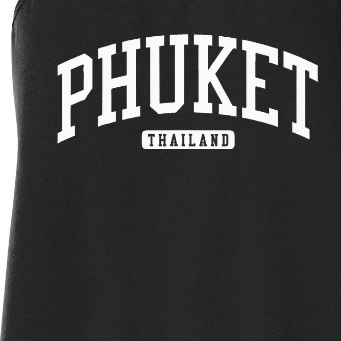 Phuket Thailand College University Style Women's Racerback Tank