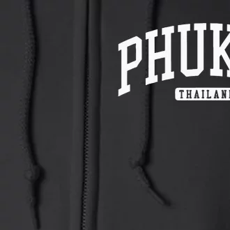 Phuket Thailand College University Style Full Zip Hoodie