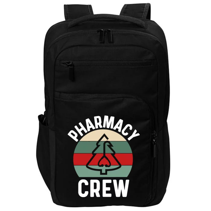 Pharmacy Tech Christmas Gift Retro Pharmacy Crew Pharmacist Gift Impact Tech Backpack