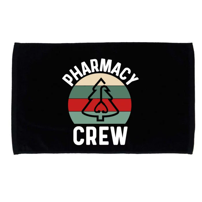 Pharmacy Tech Christmas Gift Retro Pharmacy Crew Pharmacist Gift Microfiber Hand Towel