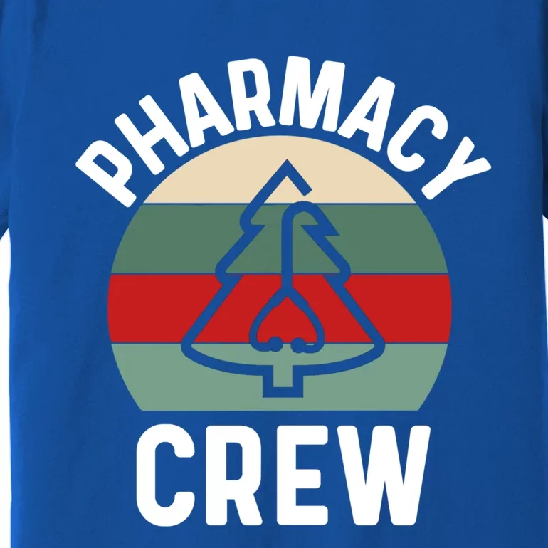 Pharmacy Tech Christmas Gift Retro Pharmacy Crew Pharmacist Gift Premium T-Shirt