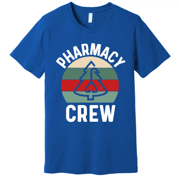 Pharmacy Tech Christmas Gift Retro Pharmacy Crew Pharmacist Gift Premium T-Shirt