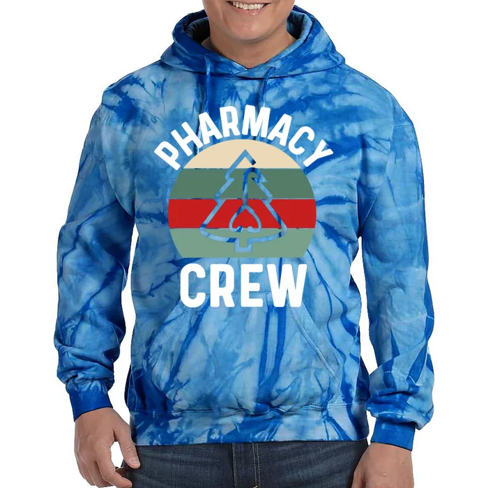 Pharmacy Tech Christmas Gift Retro Pharmacy Crew Pharmacist Gift Tie Dye Hoodie