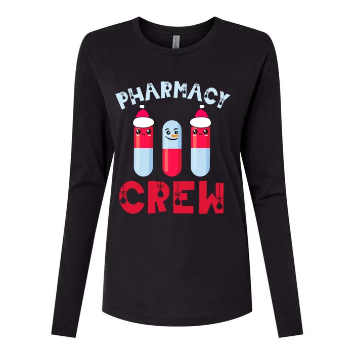 Pharmacy Tech Christmas Cool Gift Christmas Crew Pharmacy Team Funny Gift Womens Cotton Relaxed Long Sleeve T-Shirt