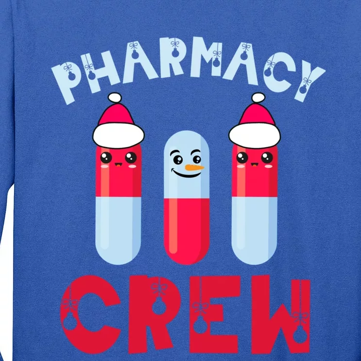 Pharmacy Tech Christmas Cool Gift Christmas Crew Pharmacy Team Funny Gift Tall Long Sleeve T-Shirt