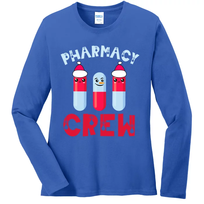 Pharmacy Tech Christmas Cool Gift Christmas Crew Pharmacy Team Funny Gift Ladies Long Sleeve Shirt