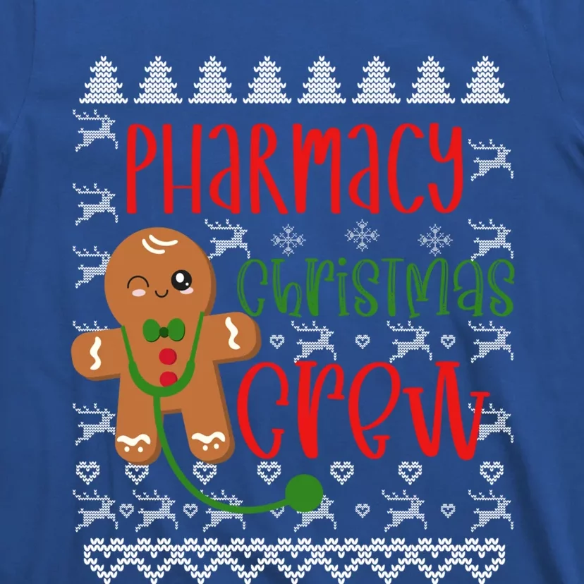 Pharmacy Tech Christmas Gift Pharmacy Crew Gingerbread Funny Gift T-Shirt