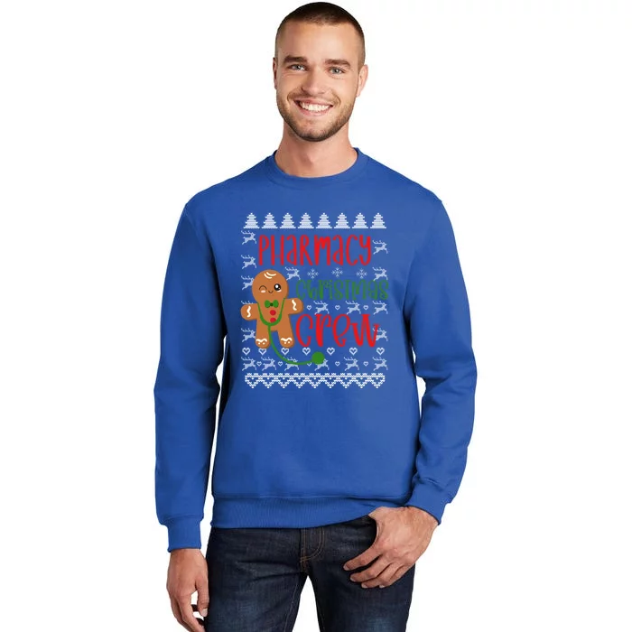 Pharmacy Tech Christmas Gift Pharmacy Crew Gingerbread Funny Gift Tall Sweatshirt