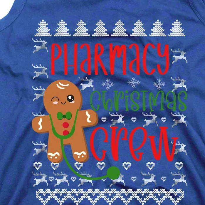 Pharmacy Tech Christmas Gift Pharmacy Crew Gingerbread Funny Gift Tank Top