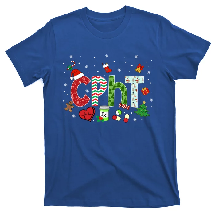 Pharmacy Technician Christmas Gift Cpht Xmas Pajama Meaningful Gift T-Shirt