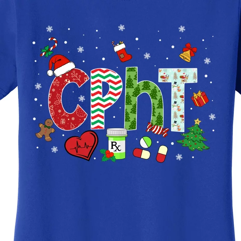 Pharmacy Technician Christmas Gift Cpht Xmas Pajama Meaningful Gift Women's T-Shirt