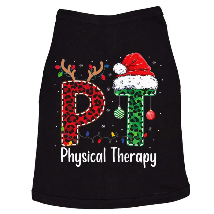 Physical Therapy Christmas santa hat xmas Doggie Tank