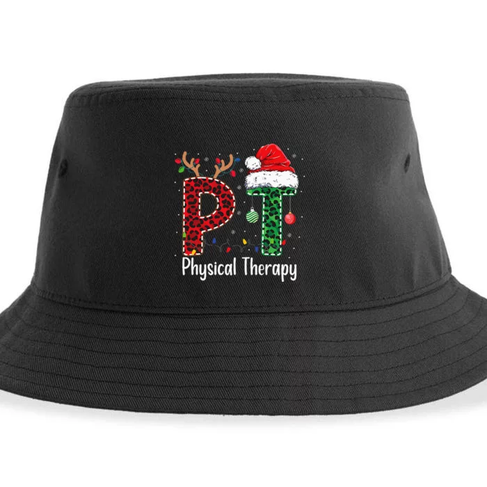 Physical Therapy Christmas santa hat xmas Sustainable Bucket Hat