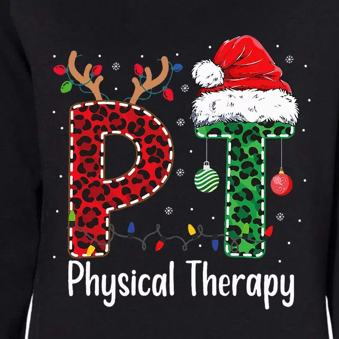 Physical Therapy Christmas santa hat xmas Womens California Wash Sweatshirt