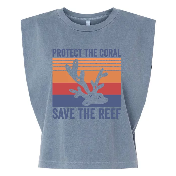 Protect The Coral Save The Reef Great Gift Garment-Dyed Women's Muscle Tee