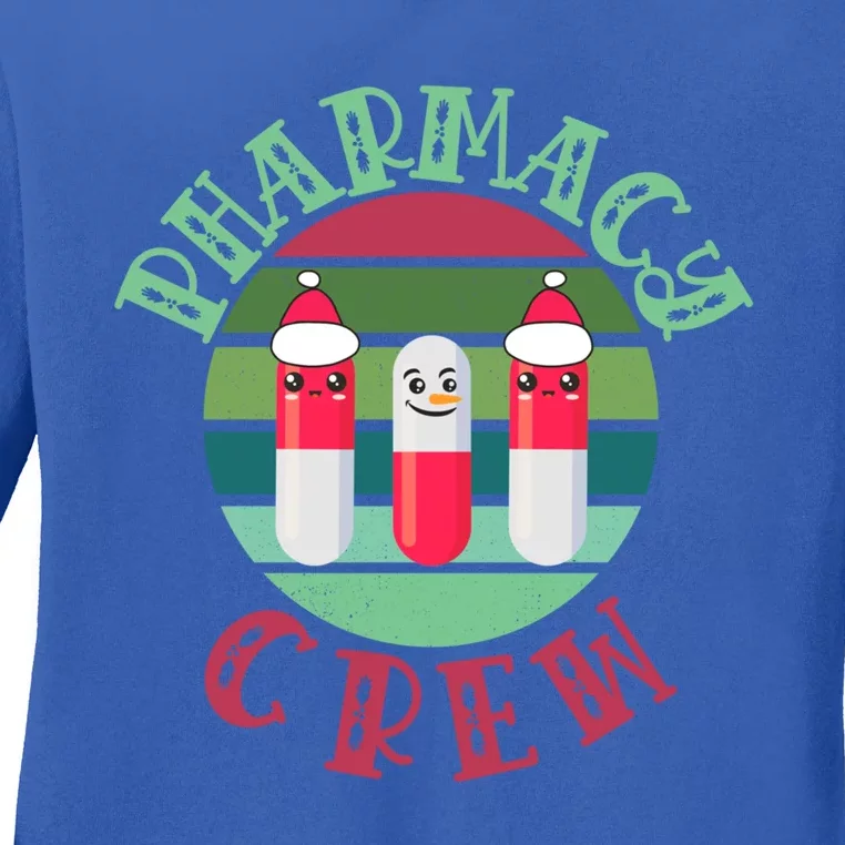 Pharmacy Technician Christmas Funny Gift Pharmacy Crew Pharmacist Gift Ladies Long Sleeve Shirt