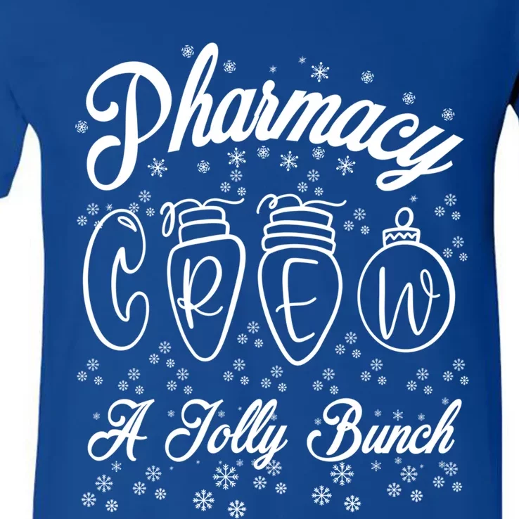 Pharmacy Technician Christmas Funny Gift Pharmacist Crew Jolly Gift V-Neck T-Shirt