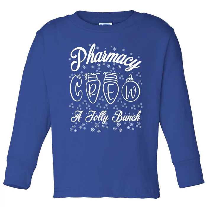 Pharmacy Technician Christmas Funny Gift Pharmacist Crew Jolly Gift Toddler Long Sleeve Shirt