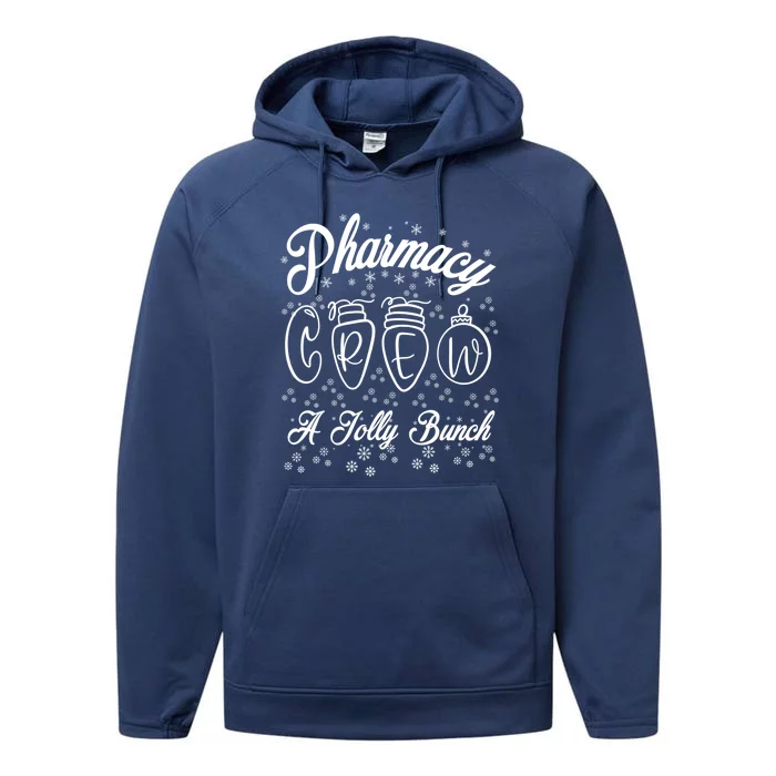 Pharmacy Technician Christmas Funny Gift Pharmacist Crew Jolly Gift Performance Fleece Hoodie